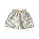 thumbnail image 1 of Odeerbi 2-10 Años Niños Niñas Pantalones Cortos de Lino de Algodón de Verano Pantalones Cortos de Entrenamiento Deportivo A Rayas Pantalones Cortos de Ocio, 1 of 4