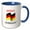 Blue/White, variant on 3drose, Image of Words Munich Germany with Wavy Flag, 11oz Mug