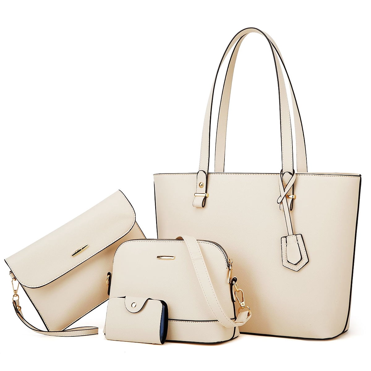 Dasein Women's Large Tote Bag - Vegan Leather Top Handle Satchel & Shoulder Bag For Work