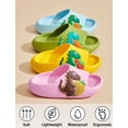 thumbnail image 4 of FEOYA Child Summer Slippers Unisex Bathroom Shower Shoes Boys Girls Quick Drying Non-Slip Beach Pool Sandals Kids Cute Dinosaur Open Toe Indoor Outdoor Slippers, 4 of 7