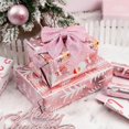 thumbnail image 3 of Papel de regalo reversible rosa para Navidad Burymento 43x305 cm, 3 of 6