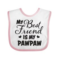 Inktastic My Best Friend is My Pawpaw with Hearts Boys or Girls Baby Bib