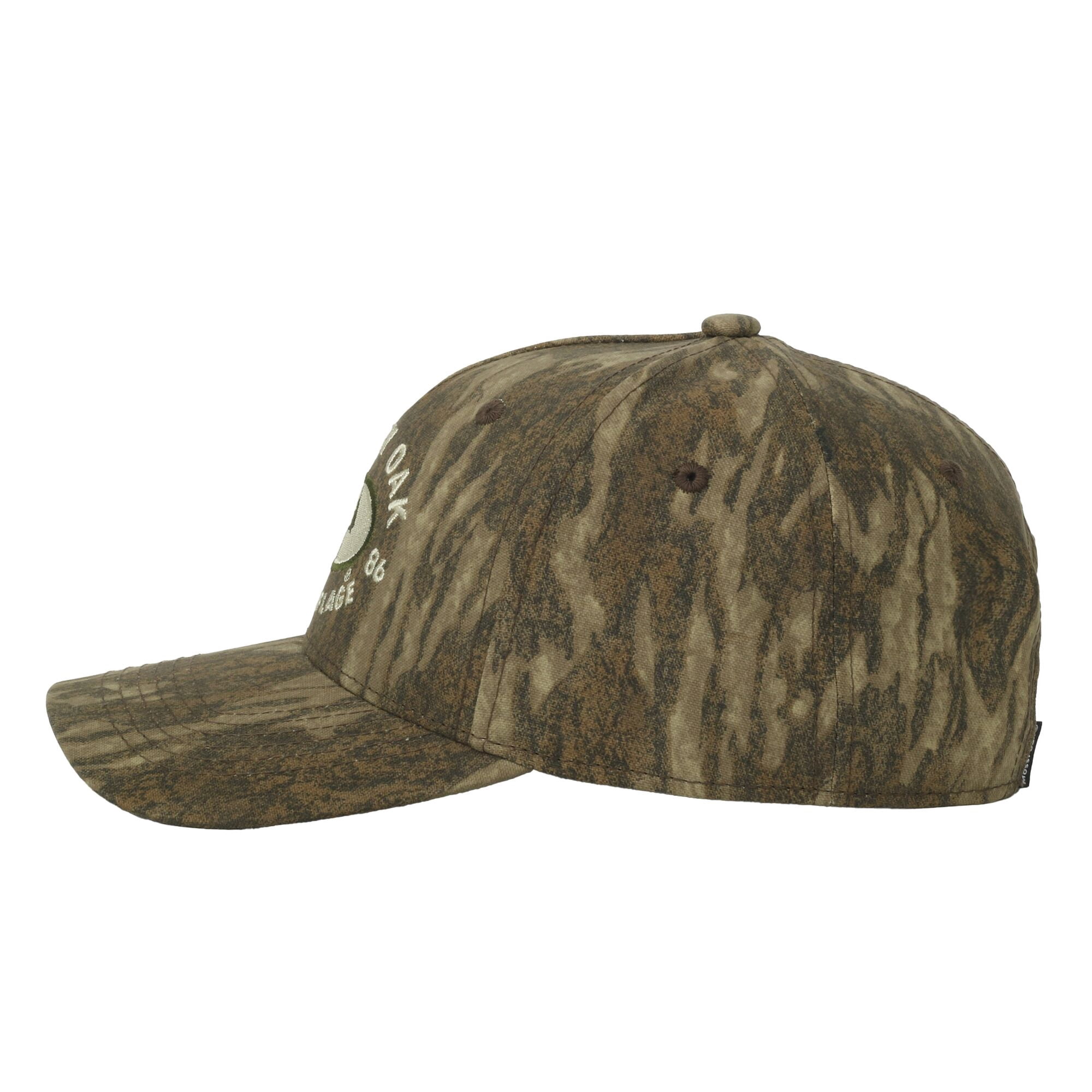 Mossy Oak® New Bottomland Camo 5-Panel Cap – Structured, Embroidered, Snapback, One Size
