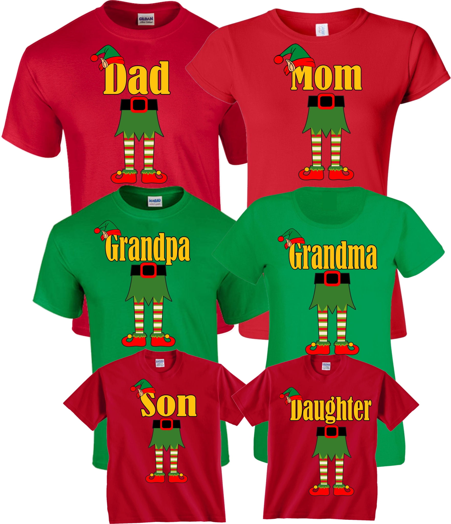 Gocustom Halloween Matching Christmas Elf Elves Cute T Shirts