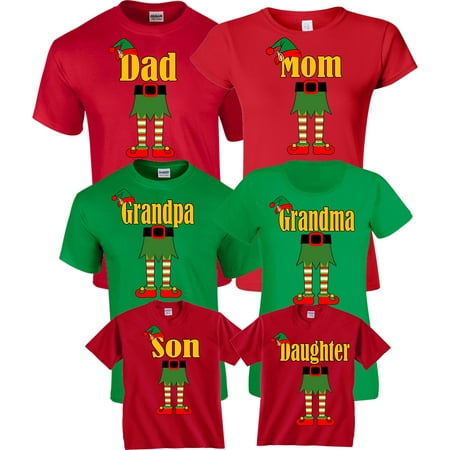 Halloween Matching Christmas ELF Elves Cute T-Shirts Incredible Family MOM DAD KIDS (Best Female Elf Names)