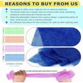 thumbnail image 2 of African Net Sponge Exfoliating Body Scrubber - 4 Pieces Long Bath Sponge for Shower, Back Cleanser Smoother, Natural Exfoliation, Gentle for Sensitive Skin, Daily Use(Brown, Blue, Purple,Grey), 2 of 10