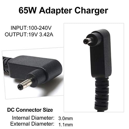 Cargador 65W para laptop Jeestam Reemplazar para Acer Aspire 5 A515-44 A515-55 A115-31 A13-045N2A C740 R5-571T C738T R7-371T SF314-52 SP513-52N SP111-33 SF314-51 PA-1650-80 N15Q8 CB3-131