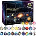 thumbnail image 1 of Universe Galaxy Advent Calendar 2022 Christmas Advent Calendars, Cosmic Planet Gemstones Surprise Gifts Box, 24 Days Christmas Countdown Calendar Toy, 1 of 5