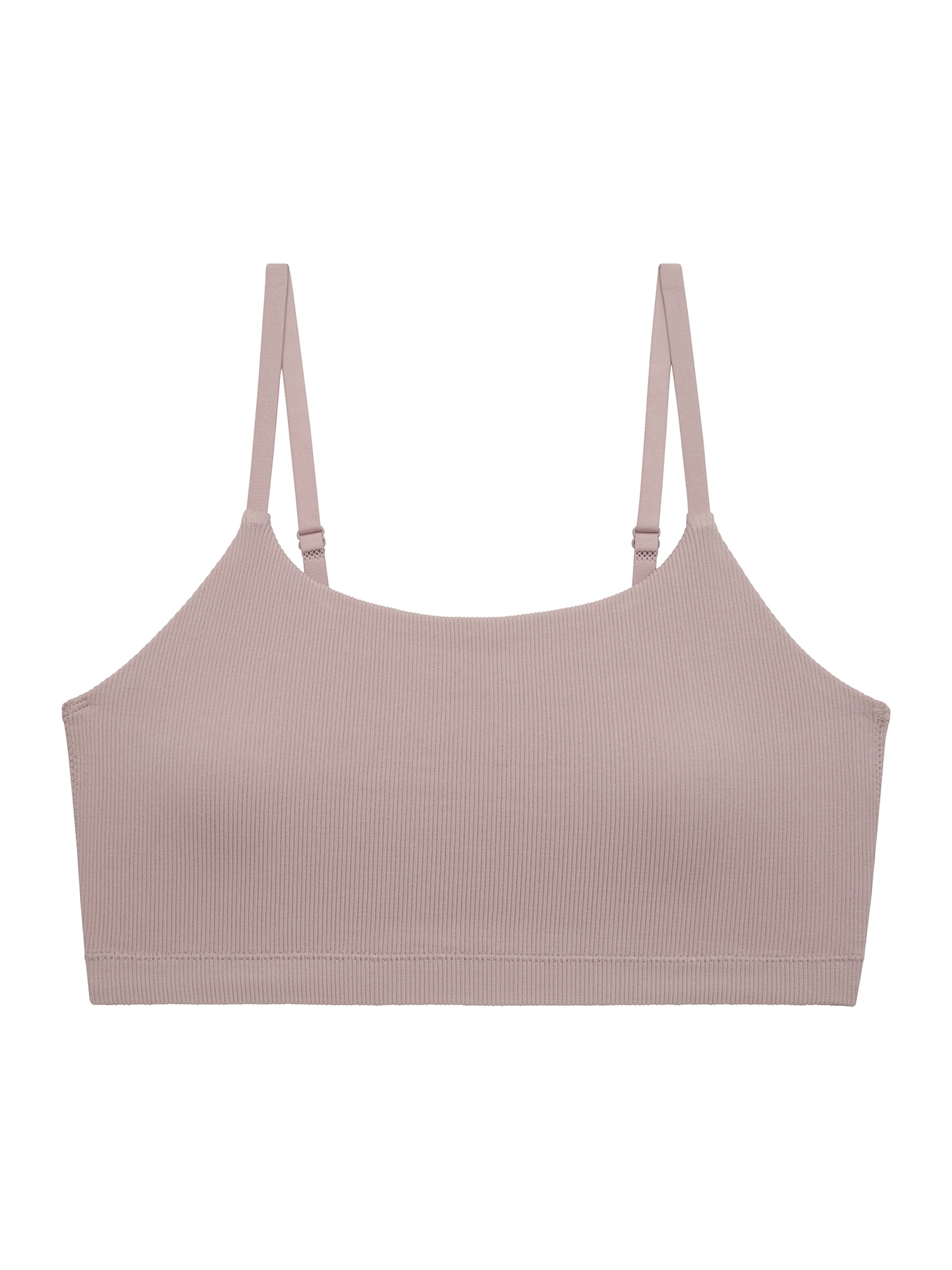 No Boundaries Women's Seamless Ribbed Cami Bralette, Sizes XS-XXXL