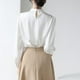 thumbnail image 4 of Sudaderas con cremallera,Blusa plisada con cuello en V para mujer, manga corta, poliéster, informal, estampada, para uso diario, sopatenor, 4 of 7