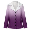 thumbnail image 4 of Pntutb Mujeres Tallas grandes Invierno Cálido Compuesto Felpa Botón Solapas Chaqueta Outwear Abrigo Rollbacks Pntutb Pntutb-2921, 4 of 5