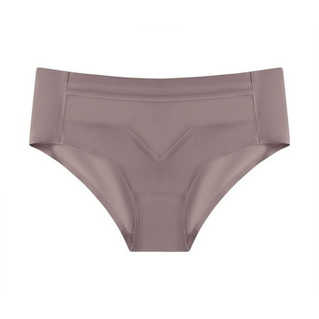 Bigersell Cotton Seamless Underwear Women Clearance Cheeky Panties Women Tangas Panty Style P-96 Spandex Thong Panties Seamless Underwear Ladies Thong Briefs High Waist Women s Panties Brown XL