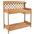 thumbnail image 1 of Potting Bench Outdoor Garden Work Bench Station Planting Solid Wood Construction, 1 of 5