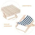thumbnail image 2 of 1 Juego 1/12 Mini Casa Muebles en Miniatura Modelo Sillón de Madera Silla de Playa Juego para Niños (Azul 2 sillones y 1 mesa de playa plegable), 2 of 7