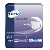 Tena Overnight Super Adult Underwear Pull On X-Large Disposable Heavy Absorbency, 72427 - Pack of 12