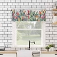 thumbnail image 4 of Summer Curtain Valances for Windows, Tropical Palm Leaves Parrot Rod Pocket Valance Window Treatments Short Curtains for Kitchen Bathroom Living Room, 4 of 6