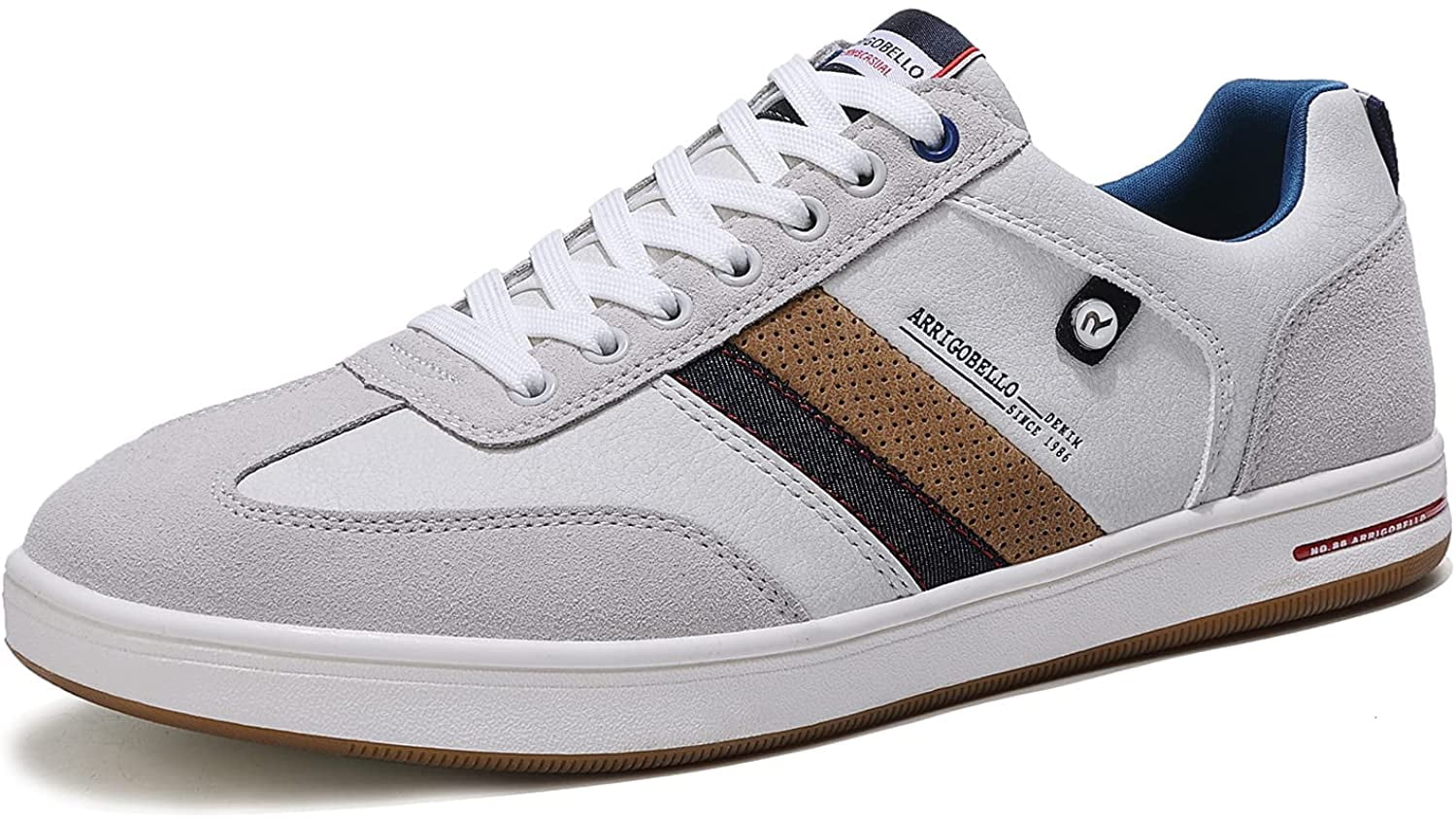 Arrigo Bello Mens Casual Comfort Shoes Fashion Breathable Sneakers Gray