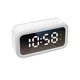 thumbnail image 1 of Despertador recargable, Altavoz Bluetooth, Radio, Reloj electrónico con espejo, Dos juegos de Despertadores, Admite una variedad de tarjetas Blanco Feliz Sencillez, 1 of 5