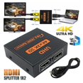 thumbnail image 2 of 2x 1080P 1 en 2 4K HDCP 1.4 1 × 2 Conmutador divisor para, 2 of 9