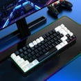 thumbnail image 5 of UHM 68 Keys Gaming Keyboard,Color-Blocking Keyboard with Compound Function Key Switch,Detachable Type-C Cable, RGB Lighting Wired Keyboard for Windows Computer Laptop PC Gamer, 5 of 9