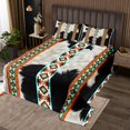 thumbnail image 2 of Erosebridal Tribal Aztec Coverlet Set Twin, Cow Print Bedding Set, Rectangle Geometry Bed Set, Super Cozy Room Decoration, 2pcs, 2 of 5