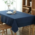 thumbnail image 4 of (100 x 130 cm, Bleu) Nappe Rectangulaire Anti-Taches polyester Bleu Marine, 4 of 5