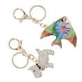 thumbnail image 1 of 2Pcs Rhinestone Keychain, Fish Keychains Bag Hanging Pendant Cute Animal Goldfish Keyring  Fish And Dog Elegant Rhinestone Vivid Colors Keychains For Wallet Handbag Backpack, 1 of 8
