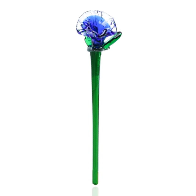 Flor de vidrio Flor de vidrio soplado a mano para aniversario de bodas, regalos románticos para siempre, día de San Valentín/cumpleaños/boda
