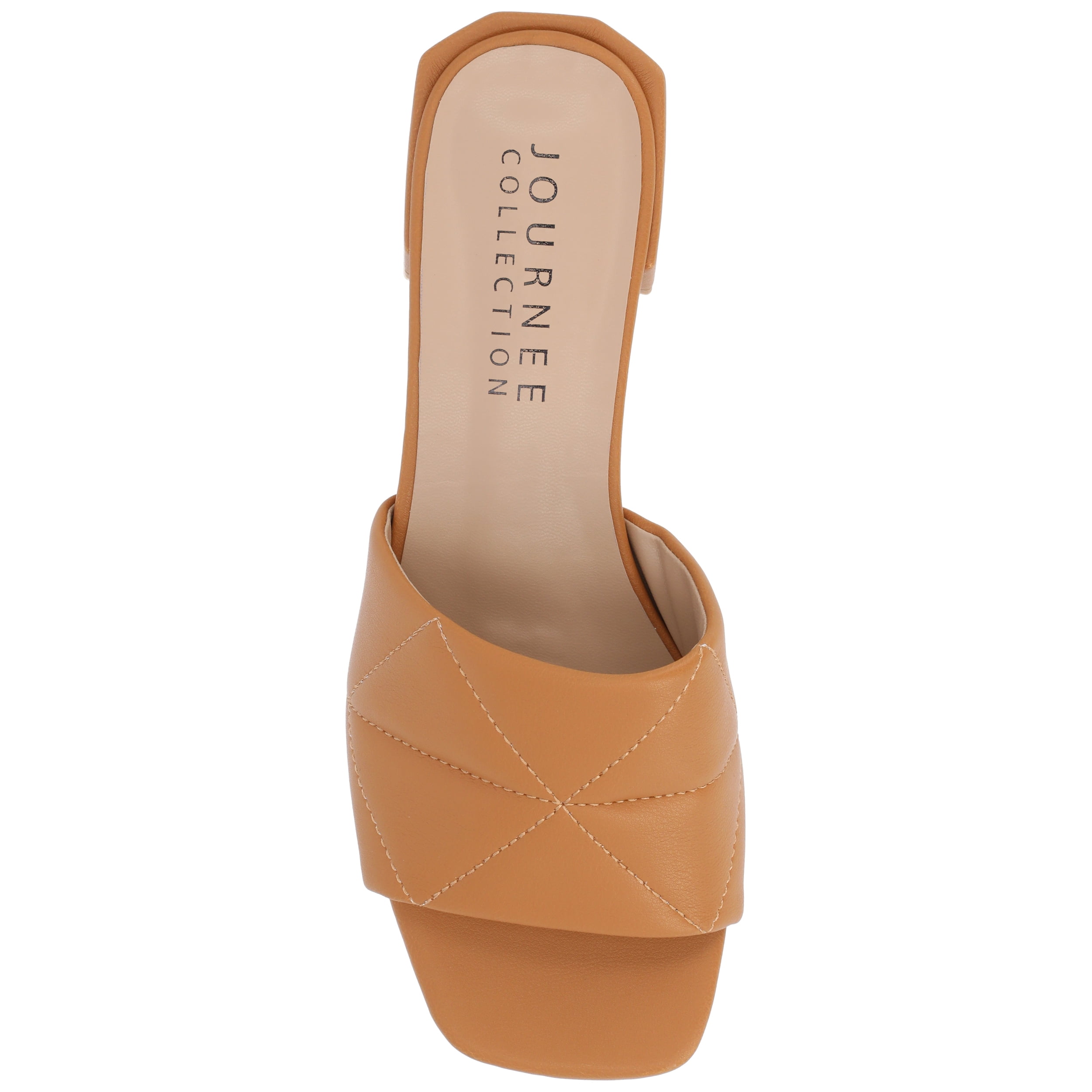 Journee Womens Elidia Slip On Block Flat Sandals