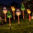 thumbnail image 5 of 6 Pack Moving Solar Christmas LED Lights Outdoor - Waterproof Christmas Tree Snowman Reindeer Lights Decorations for Patio Lawn Pathway Courtyard Backyard (2xTree, 2xSnowman, 2xReindeer), 5 of 9