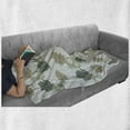 thumbnail image 6 of Floral Soft Flannel Fleece Throw Blanket, Demonstration of Botanical Themed Pastel Colored Roses Along Faded Leaves, Cozy Plush for Indoor and Outdoor Use, 50" x 60", White Laurel Green, by Ambesonne, 6 of 6