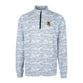 thumbnail image 2 of Men's Cutter & Buck Charcoal Pittsburgh Steelers Throwback Logo Big & Tall Traverse Camo Print Stretch Quarter-Zip, 2 of 3