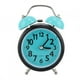thumbnail image 1 of Despertador luminoso de noche azul claro, despertador con doble campana, reloj de mesita de noche, 1 of 10