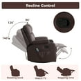 thumbnail image 3 of Bonzy Home Rocker Recliner Chair with Swivel Base, Massage & Heat, 2 Cup Holders – Comfortable Recliner for Living Room, Bedroom, Office, 3 of 7