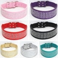 thumbnail image 4 of Collar para perro con diamantes de imitación Berry Pet: 5 filas de cuero PU con incrustaciones de diamantes de cristal brillantes, 4 of 5