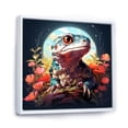 thumbnail image 2 of Designart "Portrait of a Salamander Reptile II" Animals Framed Wall Art - Pink Reptile/Amphibian Entryway Framed Wall Art, 2 of 6