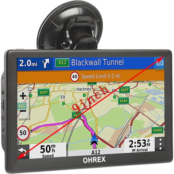 Navegador GPS OHREX N900 9" para Camiones con Mapas de por Vida hasta 2026