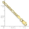 thumbnail image 2 of 10k Yellow Gold Anklet 10 inch 2.5 mm Semi-Solid Figaro Chain, 2 of 2