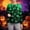 Green #088, variant on Halloween Scrub Tops for Women Candy Castle Graphic Long Sleeve Button Down Spooky Medical Uniforms Skeleton Print Crew Neck Scrub Shirts with Pockets XL