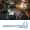 thumbnail image 1 of DIY 150mm Vernier Caliper Plastic Mini Multi Measure Ruler; Plastic Function Ruler Dial Gauge Dual Scale Accurate Measuring Tool Woodworking Model Blue, 1 of 9