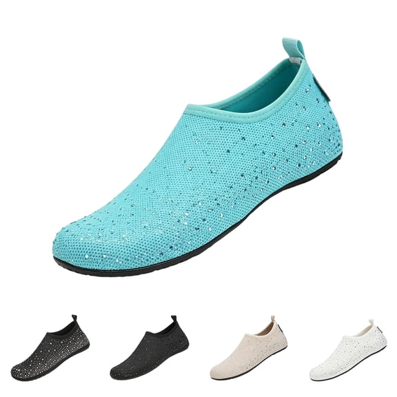 Womens Barefoot Water Shoes Travel House Slippers for Indoor and Outdoor Aqua Socks for Beach Swim Surf Yoga Dancing Camping Must Haves Beige 44