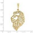 thumbnail image 3 of Real 14kt Yellow Gold Filigree Lions Head Pendant; for Adults and Teens; for Women and Men, 3 of 3