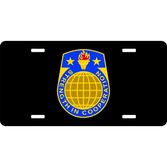 Security Assistance Command Unit Crest License Plate