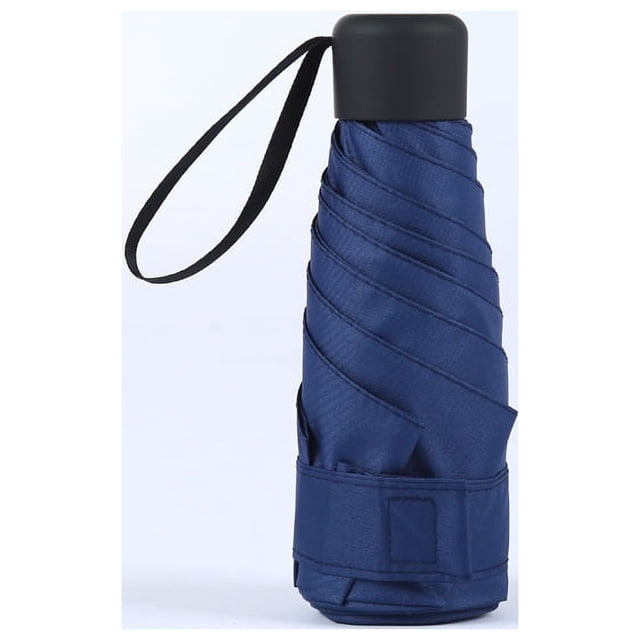 Mini paraguas de bolsillo plegable, resistente al agua, Anti UV, pequeño, a la moda, 1 Uds. (azul) brillar Electrónica