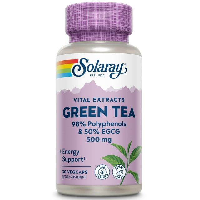 Suplemento de extracto de hoja de té verde SOLARAY 500 mg 30 unidades