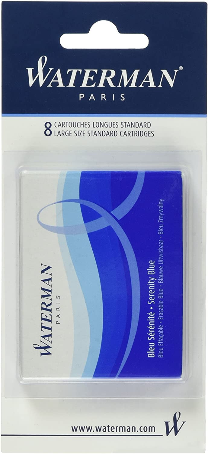 Waterman Refill Fountain Pen, Fountain Pen Standard Cartridges, 8
