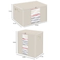 thumbnail image 4 of Deago Clothes Storage Bag Foldable Large Capacity Storage Bin Closet Organizer with Reinforced Handle Clear Window for Comforters, Blankets, Bedding, 4 of 9