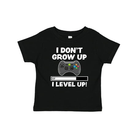 

Inktastic I Dont Grow Up I Level Up with Game Controller Black Gift Baby Boy or Baby Girl T-Shirt