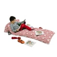 thumbnail image 3 of Cartoon Floor Pillow Lounger Cover, Teapots Cups with Polka Dots Patterns Cherries Cakes Tea Coffee Pattern, Nap Mat Printed Fabric Case for 5 Pillows, 88" x 27", Pink Orange and Red, by Ambesonne, 3 of 5