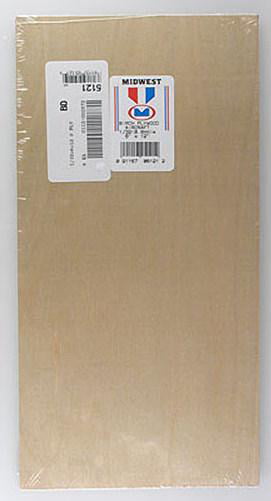 1/32" x 6" x 12" Midwest Products 5121 Aircraft Grade Birch Craft Plywood 